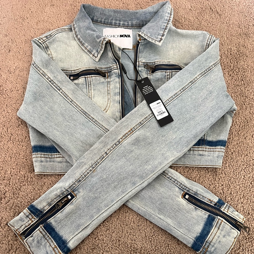 Fashion Nova Light Blue Denim Jacket